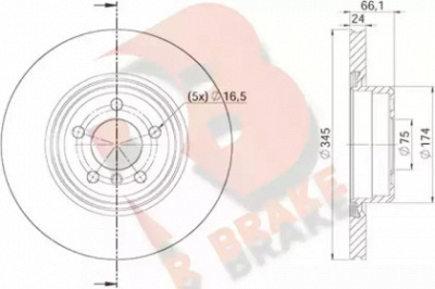 R BRAKE 78rbd23571 -  Тормозной диск
